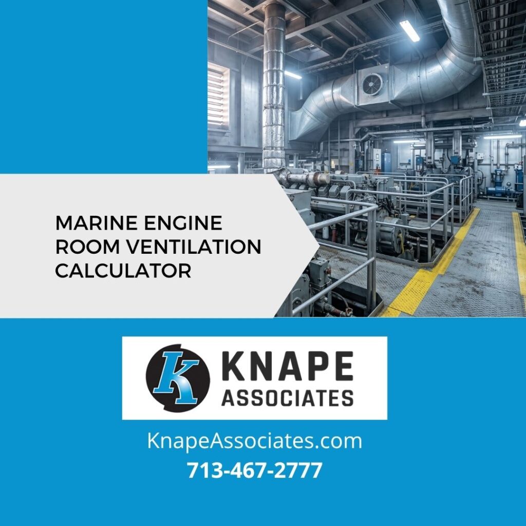 Engine room ventilation calculator